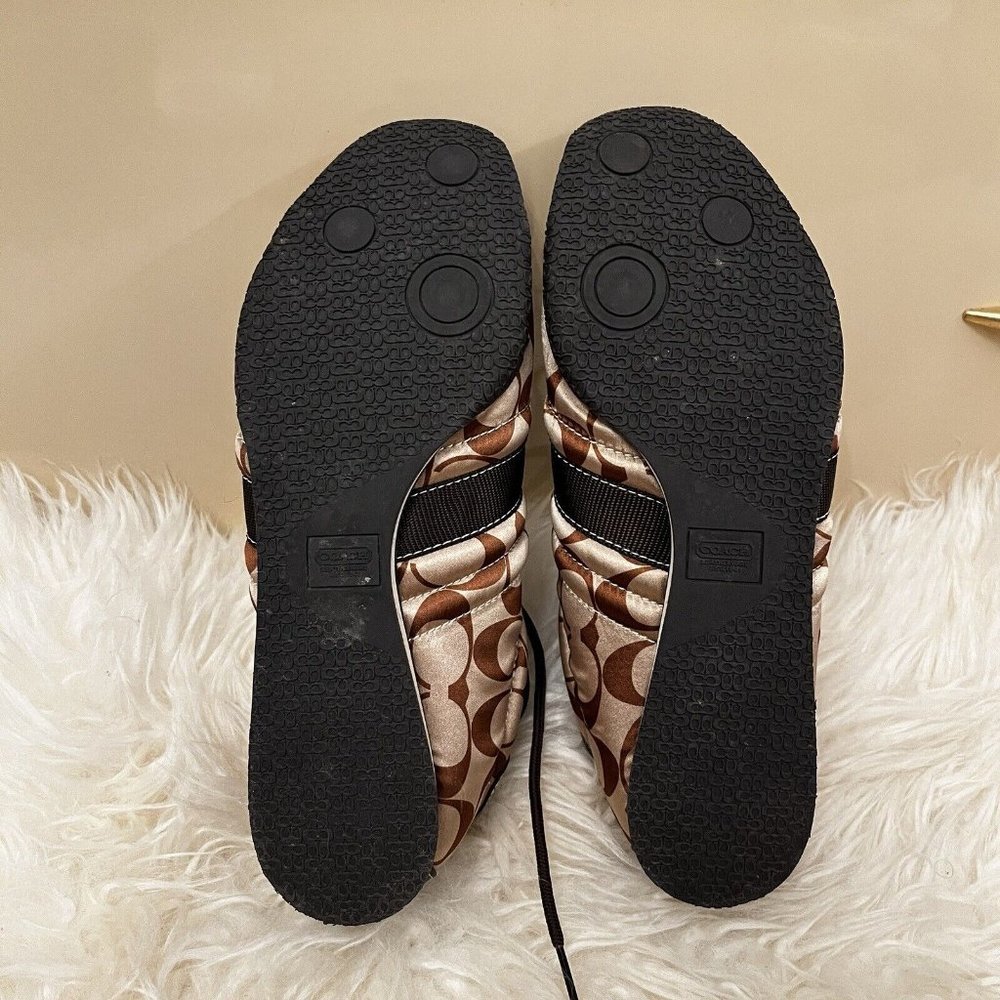 Vintage Y2k Coach Kirby Sateen Satin Monogram Signature Logo Sneakers Shoes 9.5 - Picture 7 of 7